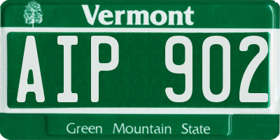 VT license plate AIP902