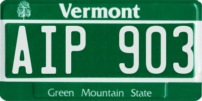 VT license plate AIP903