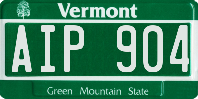 VT license plate AIP904