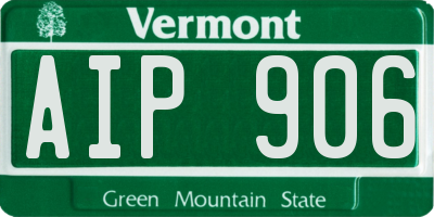 VT license plate AIP906