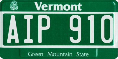 VT license plate AIP910