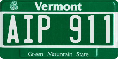 VT license plate AIP911
