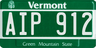 VT license plate AIP912