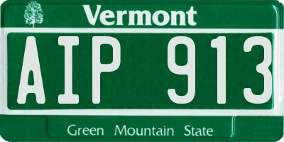 VT license plate AIP913