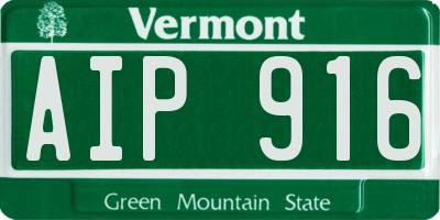 VT license plate AIP916