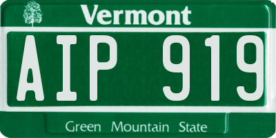 VT license plate AIP919