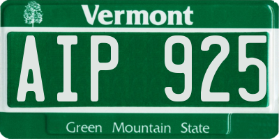 VT license plate AIP925