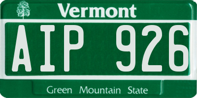 VT license plate AIP926
