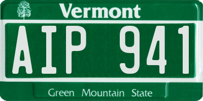 VT license plate AIP941