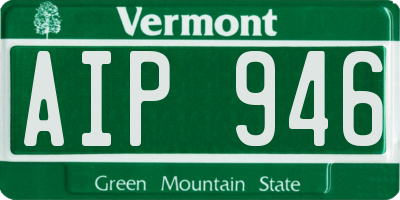 VT license plate AIP946