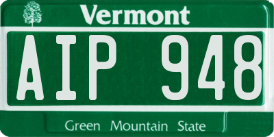 VT license plate AIP948