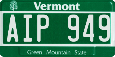 VT license plate AIP949
