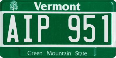 VT license plate AIP951