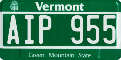 VT license plate AIP955