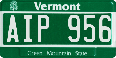 VT license plate AIP956