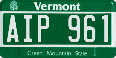 VT license plate AIP961