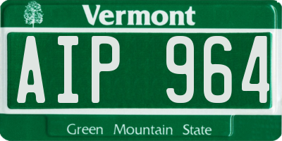 VT license plate AIP964