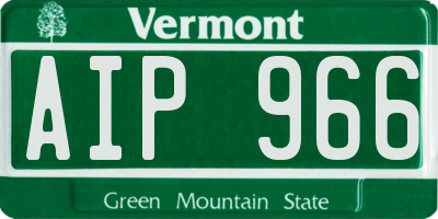 VT license plate AIP966