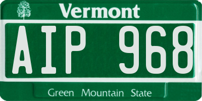 VT license plate AIP968