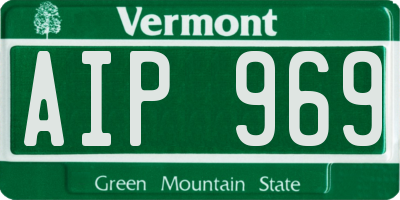 VT license plate AIP969