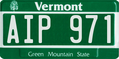 VT license plate AIP971