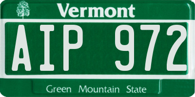VT license plate AIP972