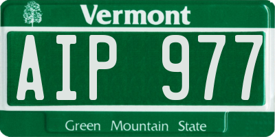 VT license plate AIP977