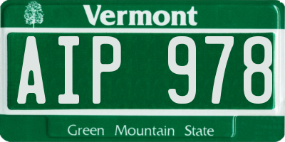 VT license plate AIP978