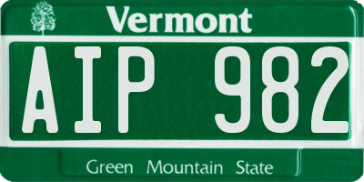 VT license plate AIP982