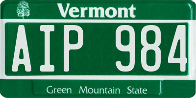 VT license plate AIP984