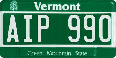 VT license plate AIP990