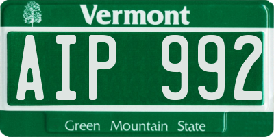 VT license plate AIP992