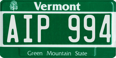 VT license plate AIP994