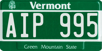 VT license plate AIP995