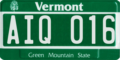 VT license plate AIQ016