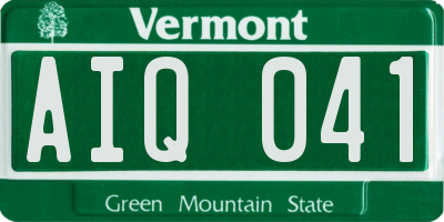 VT license plate AIQ041