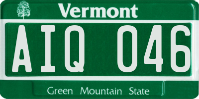 VT license plate AIQ046