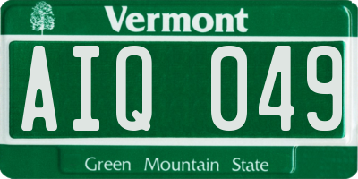 VT license plate AIQ049