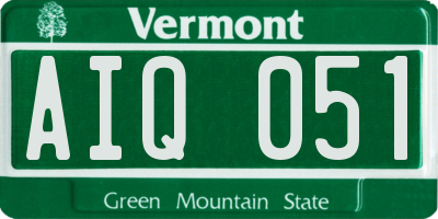 VT license plate AIQ051