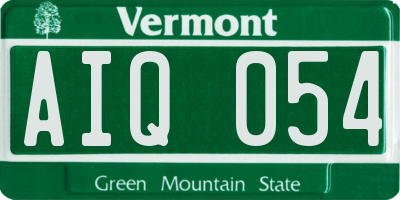 VT license plate AIQ054