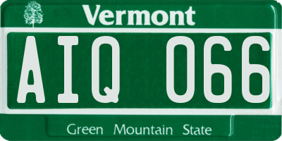 VT license plate AIQ066