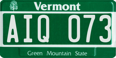 VT license plate AIQ073