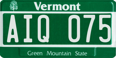 VT license plate AIQ075