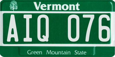 VT license plate AIQ076