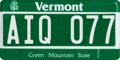 VT license plate AIQ077