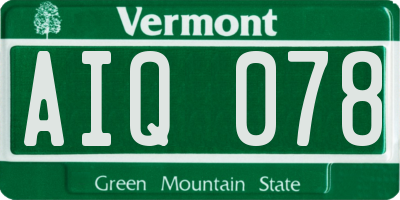 VT license plate AIQ078