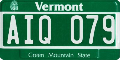 VT license plate AIQ079