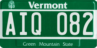 VT license plate AIQ082