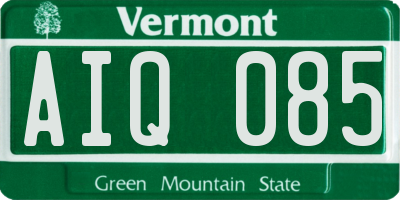 VT license plate AIQ085