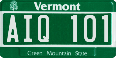 VT license plate AIQ101